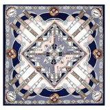 130*130cm Luxury Brand Printed Cartoon Square Scarf Twill Silk Scarf Kerchief Scarves For Ladies Women Fashion Shawls Echarpe