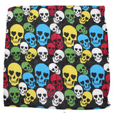 Foulard carré bandana tête de mort 100 % coton, foulard carré style hip-hop, sport, cachemire, vélo, foulard pour femme, pour le cou