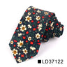 Nouvelle cravate florale pour hommes et femmes, cravate fine en coton pour mariage, cravates décontractées pour hommes, costumes classiques, cravates à imprimé floral