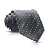 Cravate Huishi 8 cm à pois pour homme, slim, tendance, en polyester et microfibre, à carreaux, pour mariage