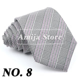 New Men's Formal Tie Striped Blue Gray Necktie 8cm Wide Tie Gift For Man Office Wedding Party Cravat Man Accessories Daily Wear