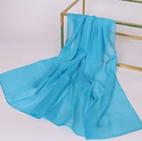 Foulard en mousseline de soie de luxe, foulard printemps-été, foulard pour femmes, châles de plage, bandana, bandeau, hijabs musulmans, foulard noir/écharpes