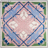 Foulard 100 % sergé de soie pour femme, châle imprimé, carré, hijab, bandana, 130 x 130 cm