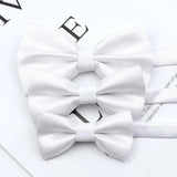 3 Sizes Parent-Child Bowtie Set Solid Color Lovely Kids Pet Family Butterfly Pink Champagne Blue Wine Red Cute bow tie Accessory