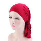 Muslimischer Bambus-Vorgebundener Schal, Chemo-Motorhaube, Kappen, Frauen, Turban-Mütze, Kopfbedeckung, Kopftuch, Wickel, Krebs-Bandanas, Haar-Accessoires
