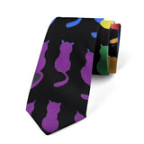 Cravate pour homme, motif animal drôle, motif paon, motif mathématique, en polyester, style décontracté, idéal pour les affaires ou les soirées.