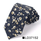 Nouvelle cravate florale pour hommes et femmes, cravate fine en coton pour mariage, cravates décontractées pour hommes, costumes classiques, cravates à imprimé floral