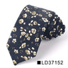 Nouvelle cravate florale pour hommes et femmes, cravate fine en coton pour mariage, cravates décontractées pour hommes, costumes classiques, cravates à imprimé floral