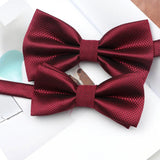 Solid Colorful Parent-Child Bowtie Set Classic Cute Family Butterfly Party Dinner Wedding Design Cute bow tie Accessory NO.1-15