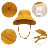 Big Brim Baby Sun Hat Summer Spring Kids Bucket Hat for Girls Boys Cotton Linen Children Cap Beach Travel Kids Hats Caps 2M-4Y