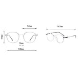 Fashion Women Anti Blue Light Glasses Blue Light Blocking Eyewear Luxury Brand Round Optical Spectacle Frame Computer Glasses