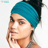 SeeMore Customizable 10 PCS Extra Wide Turban African Style Hair Wrap Head Bands for Women Sports & Entertainment