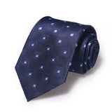 Cravate Huishi 8 cm à pois pour homme, slim, tendance, en polyester et microfibre, à carreaux, pour mariage