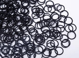 Mini élastiques noirs pour cheveux, 0,6 x 0,9 cm, pour fournitures de bureau, école, maison