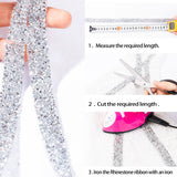 Crystal Rhinestone Ribbon/ Diamond Sparkling Bling Ribbons Roll Banding Belt Wrap for Wedding Cakes Birthday Crafts Decorations
