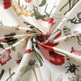 130cm 100% Twill Silk Scarves Luxury Floral Square Scarf Women Brand Hijab Scarf Shawl  Design Bandana Foulard Pashmina For Lady