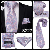 Hi-Tie 100% soie classique pour homme, cravate de mariage corail rose rouge pêche, pochette carrée, boutons de manchette, ensemble de cravates roses pour hommes, cravates cachemire unies