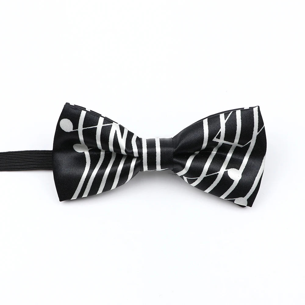 Nœud papillon en forme de note de musique, guitare, piano, pour adultes et enfants, accessoire fantaisie fait à la main pour fête de mariage, cadeau pour hommes
