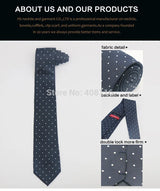 Cravate Huishi 8 cm à pois pour homme, slim, tendance, en polyester et microfibre, à carreaux, pour mariage