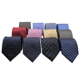 Cravate Huishi 8 cm à pois pour homme, slim, tendance, en polyester et microfibre, à carreaux, pour mariage