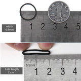 Mini élastiques noirs pour cheveux, 0,6 x 0,9 cm, pour fournitures de bureau, école, maison