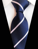 Corbatas de seda tejidas en jacquard con diseño de cachemira a cuadros para hombre, corbatas de 8 cm a rayas para trajes de negocios, bodas y fiestas.
