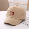 Children's Kid Baseball Cap for Girls Boy Hats Sunscreen Baby Hat Hip Hop M Letter Embroidered Kids Caps 1-6-8-12-15 Years