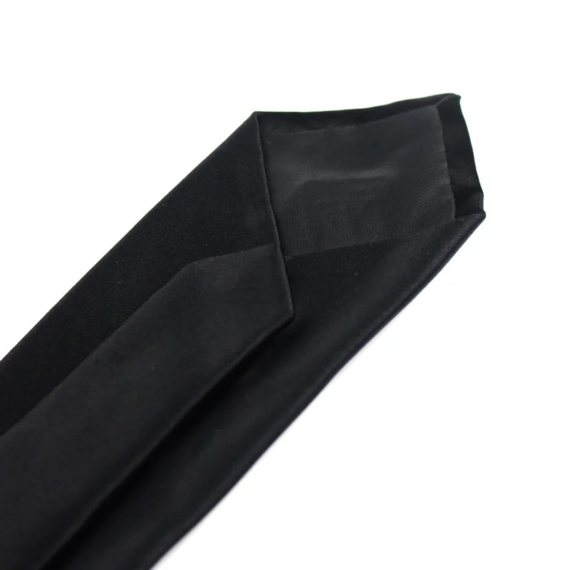 Cravates noires pour hommes et femmes, costumes décontractés, cravates unies, cravates fines pour hommes, pour affaires, mariage, cravates fines pour hommes