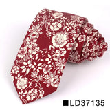 Nouvelle cravate florale pour hommes et femmes, cravate fine en coton pour mariage, cravates décontractées pour hommes, costumes classiques, cravates à imprimé floral