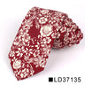 Nouvelle cravate florale pour hommes et femmes, cravate fine en coton pour mariage, cravates décontractées pour hommes, costumes classiques, cravates à imprimé floral