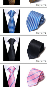 Cravate pour homme, 7,5 cm, de luxe, gris foncé, accessoires de mariage, à pois, pour le travail
