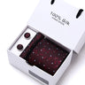 Cravates de marque 100 % soie, coffret cadeau, bureau, homme, classique, fête, mariage, rayées, 7,5 cm, soie, mariage, motif floral, cravate, mouchoir