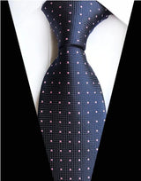 Corbatas de seda tejidas en jacquard con diseño de cachemira a cuadros para hombre, corbatas de 8 cm a rayas para trajes de negocios, bodas y fiestas.