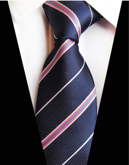 Corbatas de seda tejidas en jacquard con diseño de cachemira a cuadros para hombre, corbatas de 8 cm a rayas para trajes de negocios, bodas y fiestas.