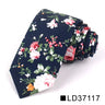 Nouvelle cravate florale pour hommes et femmes, cravate fine en coton pour mariage, cravates décontractées pour hommes, costumes classiques, cravates à imprimé floral