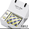 Cravates de marque 100 % soie, coffret cadeau, bureau, homme, classique, fête, mariage, rayées, 7,5 cm, soie, mariage, motif floral, cravate, mouchoir