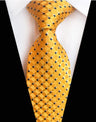 Corbatas de seda tejidas en jacquard con diseño de cachemira a cuadros para hombre, corbatas de 8 cm a rayas para trajes de negocios, bodas y fiestas.