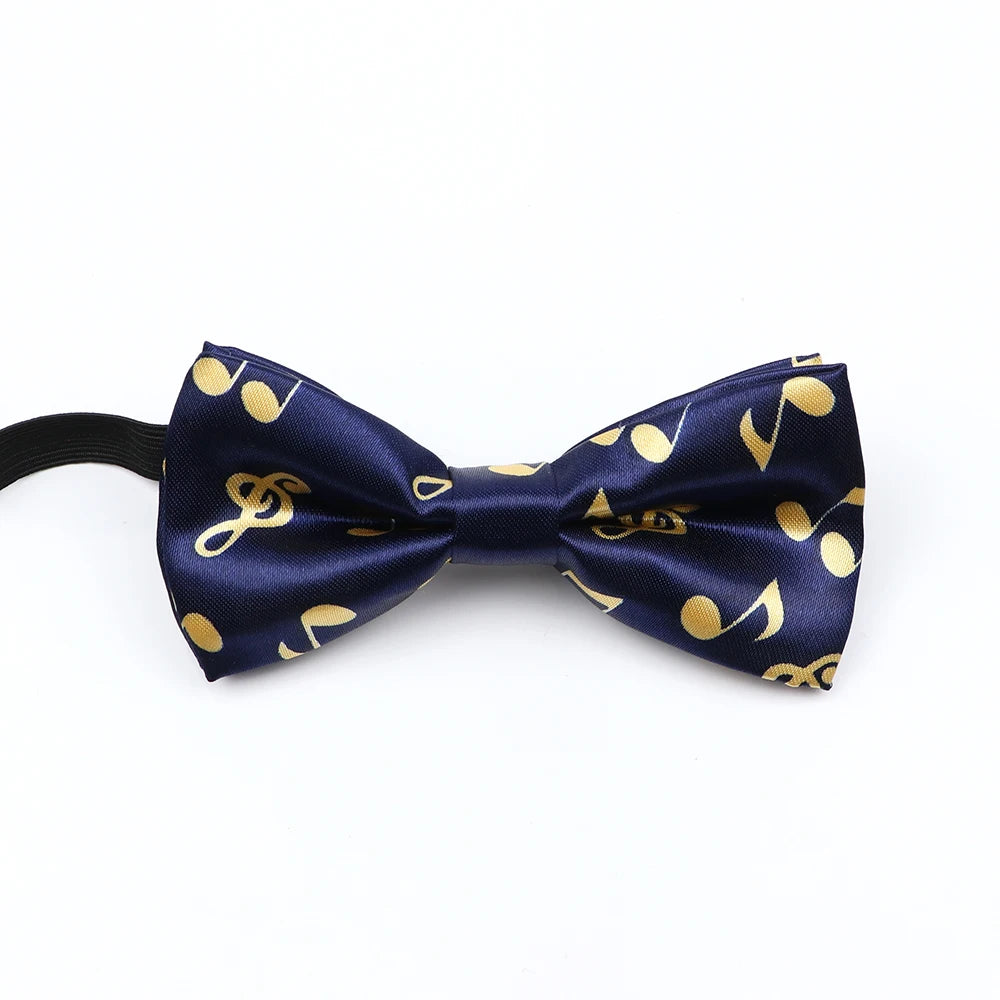 Nœud papillon en forme de note de musique, guitare, piano, pour adultes et enfants, accessoire fantaisie fait à la main pour fête de mariage, cadeau pour hommes