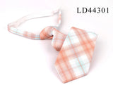 New Rubber Ties Casual Plaid Necktie For Boys Girls Neck Ties Simple Slim Necktie Gravatas Lazy Person Student Tie Neck Wear