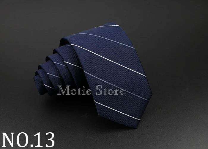 Cravate tissée jacquard pour homme, classique, à carreaux, rayée, en polyester, tendance, pour mariage, affaires, fête, costume, robe, cadeau