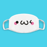 Cotton Kawaii Funny Anime Expression Mouth Face Mask Smile Breathable Masks For Korean Unisex Face Mouth Muffle Mask Accessories