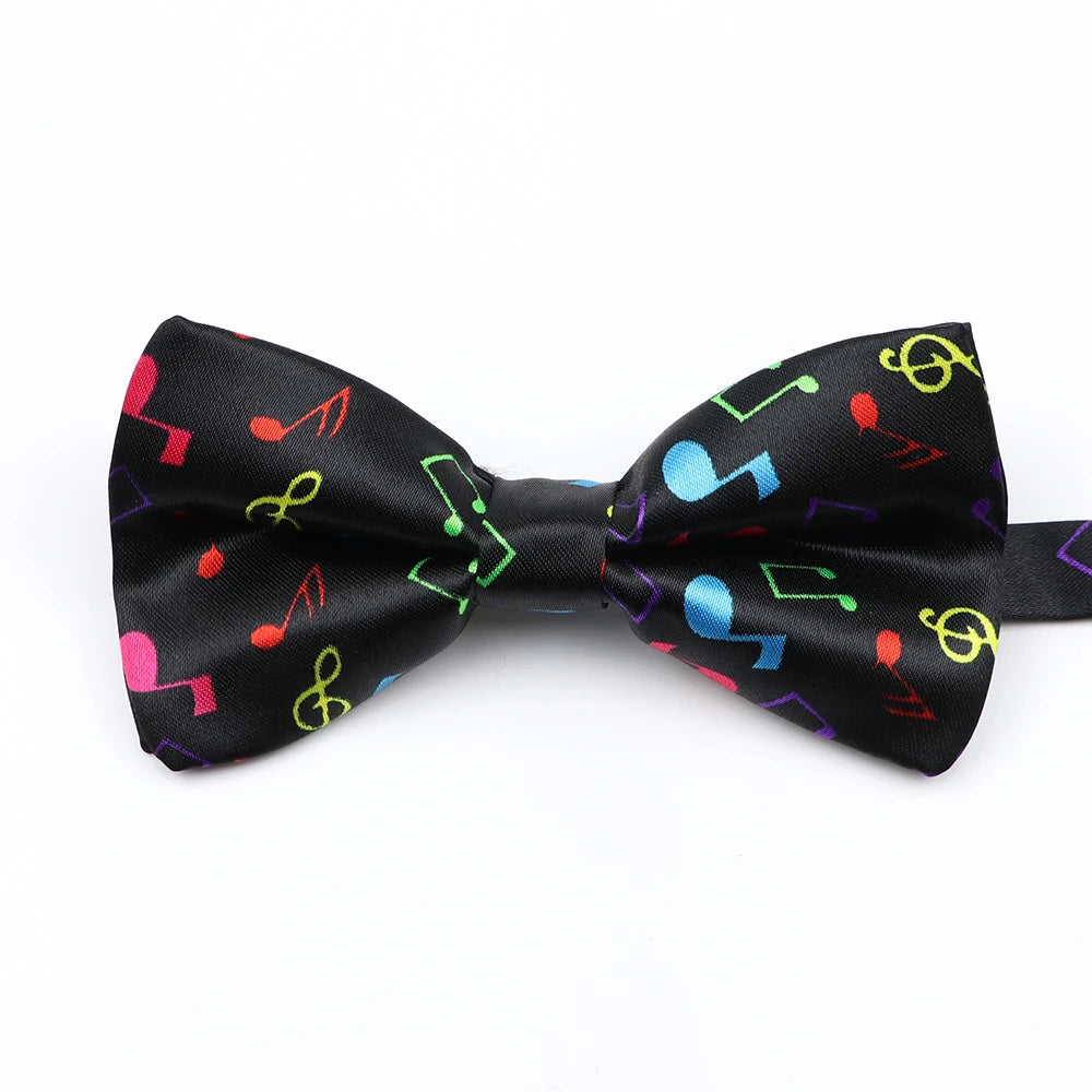 Nœud papillon en forme de note de musique, guitare, piano, pour adultes et enfants, accessoire fantaisie fait à la main pour fête de mariage, cadeau pour hommes