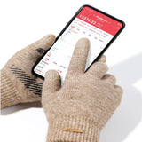 Herren Winter Warme Arctic Fleece Strickhandschuhe Touchscreen Warme Anti-Rutsch-Reithandschuhe am Handgelenk Winddichte hochelastische Wollhandschuhe Damen