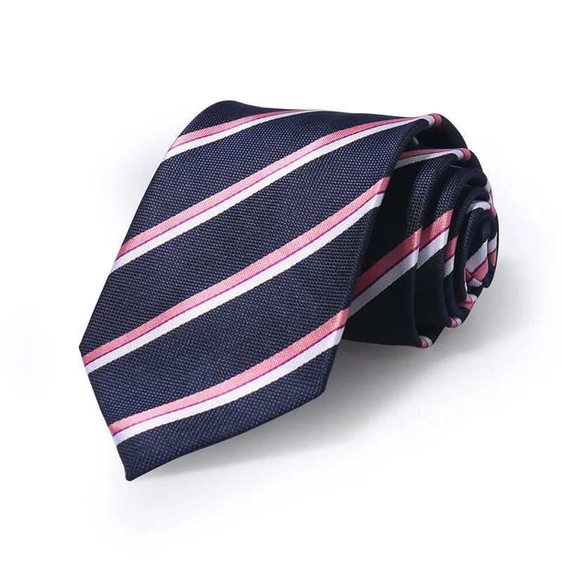 Cravate Huishi 8 cm à pois pour homme, slim, tendance, en polyester et microfibre, à carreaux, pour mariage