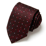 Cravate classique en soie pour homme, 48 couleurs, 7,5 cm, de luxe, à rayures, fine, pour costume, mariage, fête