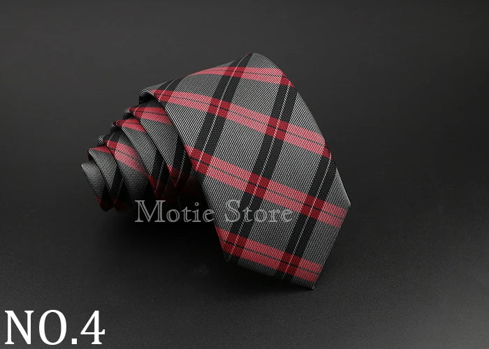 Cravate tissée jacquard pour homme, classique, à carreaux, rayée, en polyester, tendance, pour mariage, affaires, fête, costume, robe, cadeau