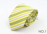 Nouvelle cravate classique à rayures et pois pour homme, jacquard, 7 cm, en polyester, étroite, slim, pour mariage, marié, affaires, costume, chemise, cadeau