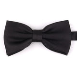 Cravates fines solides pour garçons et filles, uniformes scolaires, cravate noire réglable pour hommes et femmes, cravate de mariage pour marié, nœud papillon