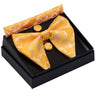 GUSLESON Ensemble de boutons de manchette et pochette pour homme, motif cachemire, bleu, rouge et jaune, avec boîte cadeau, cravate de mariage en soie pour homme