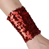 Bracelets à paillettes brillantes pour femmes et filles, manchettes extensibles et scintillantes, accessoires de fête, cosplay, danse, cadeaux